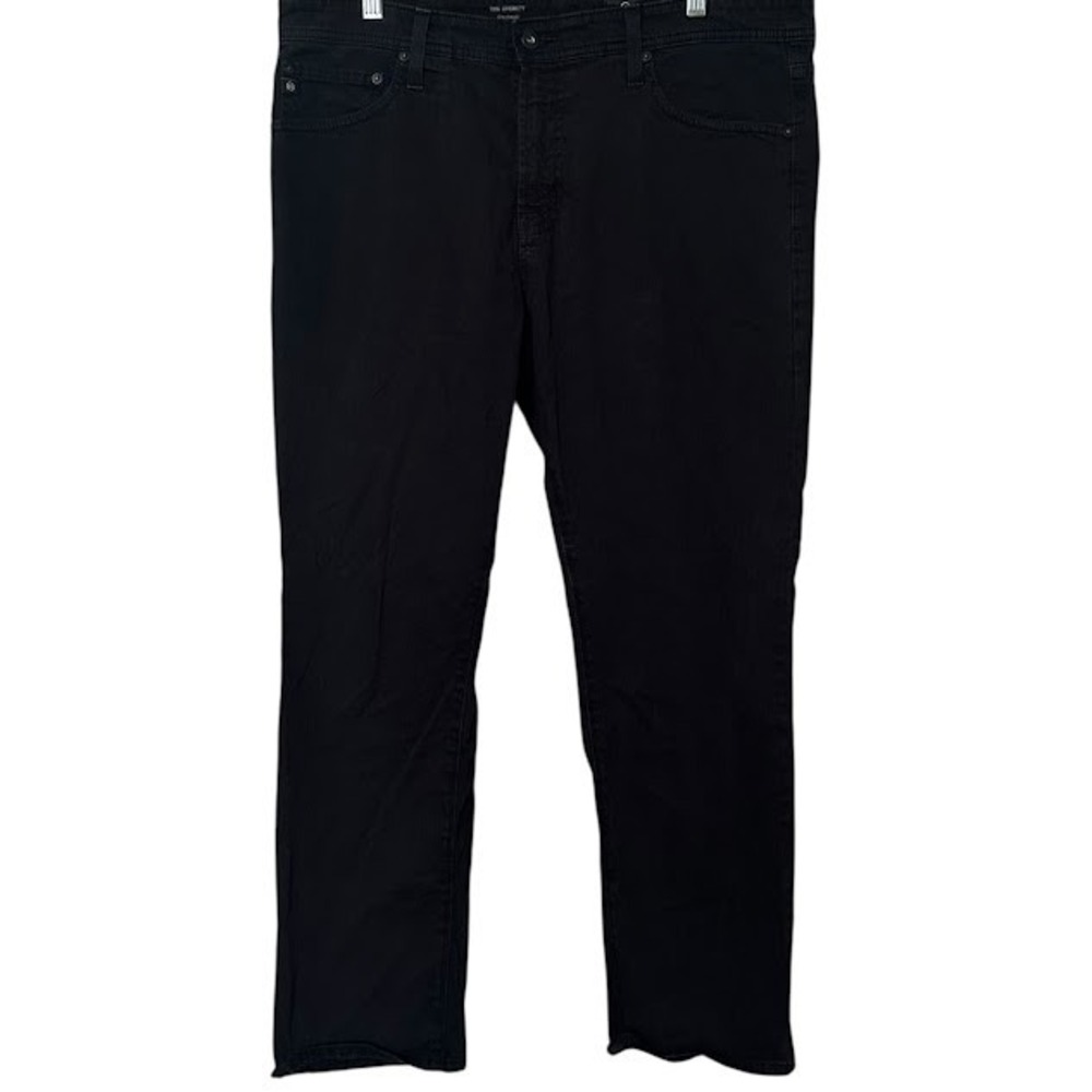 AG Adriano Goldschmied Black The Everett Slim Straight Chino Pants‎ Mens 36